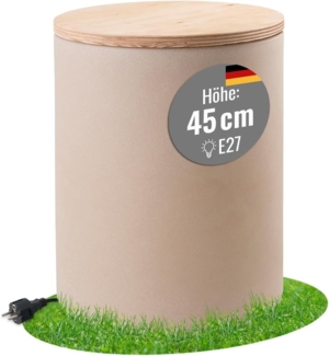 Leuchttisch Hocker Shining Drum Beistelltisch (sand E27)