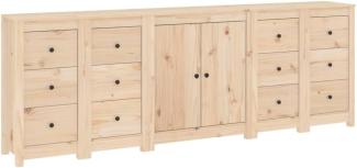 Sideboard 230 x 35 x 80 cm Massivholz Kiefer [3114084]