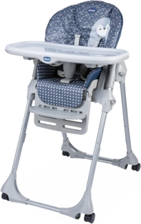 Hochstuhl Polly Easy Penguin 104x82 cm grau/blau