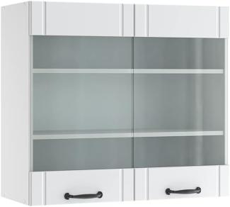 Vicco Hängeglasschrank 80 cm FAME Line Küchenschrank Küchenzeile Landhaus Weiß