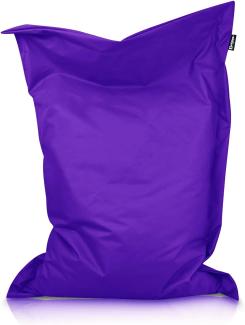 BuBiBag XXL Sitzsack, Outdoor Sitzsäcke für Kinder und Erwachsene, Bodenkissen Beanbag Fatboy wetterfest (Lila 200x140 cm)