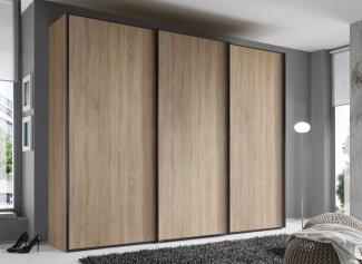 Staud Schwebetürenschrank, Holzwerkstoff, Sonoma Eiche, 222cm / 298cm / 68 cm (H/B/T)