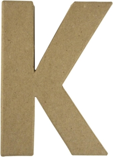 Pappmaché Buchstabe KFSC Recycled 100%, 15x10,5x3cm