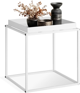 tectake Beistelltisch Couchtisch Cambridge 40x40x44cm (1-St, 1 tlg), Stapelbarer Beistelltisch im trendigen Retro-Look