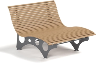 HOME DELUXE WPC Wellenliege NIRA - Teak