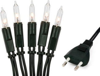 hellum Lichterkette innen, mini Lichterkette 10er Birnen klare warme Lichter, beleuchtete 1,35m, Kabel grün Lichterkette 10 lichter