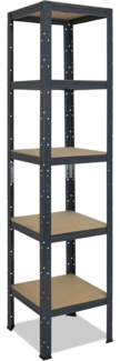 shelfplaza HOME 180x60x60 cm Schwerlastregal in anthrazit mit 5 Böden und 175 kg Traglast pro Boden