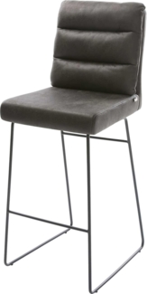 Barstuhl Pela-Flex Vintage Anthrazit Kufengestell Metall