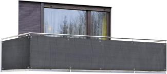 Maximex Balkon-Sichtschutz ANTHRAZIT UNI - Witterungsbeständiger Sichtschutz für den Balkon, Polyethylen, 85x500 cm, Anthrazit