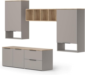 Wohnwand Wido Greige 5 Teile Vicco