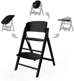 Cybex Click & Fold 4-in-1 Hochstuhl (inkl. Bouncer, Babyset u. Tablet) Stunning Black
