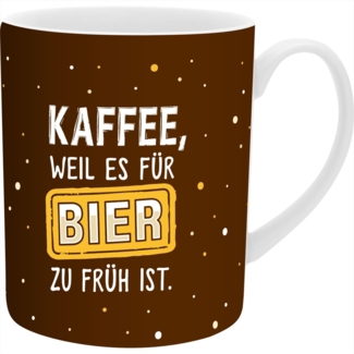 XL-Tasse für Männer mit Spruch 'Kaffee, weil es für Bier zu früh ist'