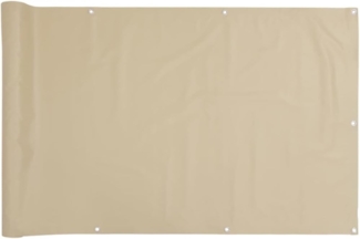 vidaXL Balkon-Sichtschutz Beige 120x600 cm Oxford-Gewebe 134947