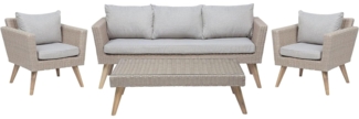 Lounge Set mit Tisch VITTORIA Grau
