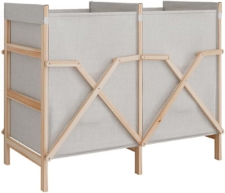 Badschrank für Wäsche Bruno Beige 80 x 64 cm mit 2 Fächern Vicco