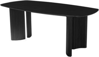 Vente-unique - Esstisch - 8 Personen - Mangoholz - Schwarz - TAMENIA von Maison Céphy