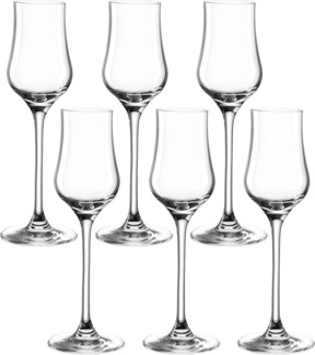 LEONARDO Grappaglas CIAO+, Kristallglas, 85 ml, 6-teilig
