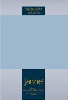 Janine Topper Comfort Jersey Spannbetttuch|140x200 cm - 160x220 cm| perlblau