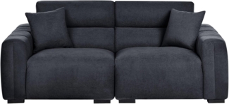 3-Sitzer Sofa Stoff schwarz FAUSKAN