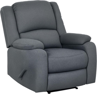 HOMCOM Relaxsessel mit Liegefunktion, Liegesessel bis 150 kg Belastbar (Fernsehsessel, 1-St, Ruhesessel), für Wohnzimmer, Schlafzimmer, Braun