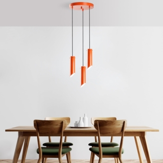Kronleuchter, 'Kesik', 114 x 40 x 40, Orange
