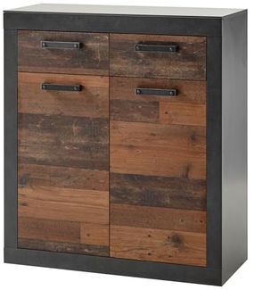 'Ward' Highboard Used Wood Shabby/ Matera grau