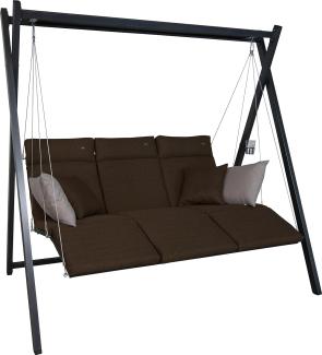 Angerer Hollywoodschaukel Relax 150 x 220 x 210 cm Stahl braun