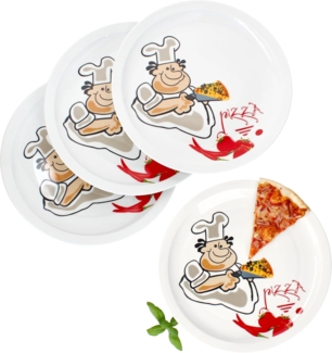 MamboCat Pizzateller 4er Set Alberto Pizzateller Ø30,5cm 4 Personen XL-Teller Platte groß