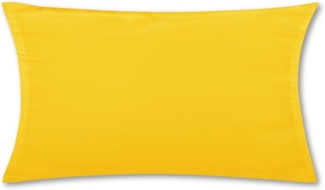 Kissenhülle Dekokissen Kissenbezug Microfaser - viele Größen und Farben Gelb 40 x 80 cm