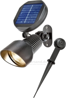 Solar Spotlight 2800K warmweiß Wand oder Bodenmontage, 102136