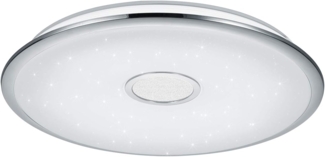 Deckenleuchte Deckenlampe OSAKA mit Nachtlichtfunktion Acryl Chrom 67 cm