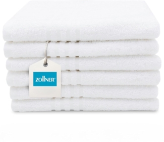 ZOLLNER Gästehandtücher, Walkfrottier (6-St), 40 x 60 cm, 100% Baumwolle, vom Hotelwäschespezialisten