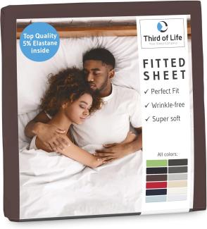 Spannbettlaken Baumwolle & Lycra Dunkelbraun 60x120 cm