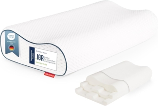 Blumtal Nackenstützkissen Orthopädisch aus Memory Foam, Ohne Plattliegen für Seitenschläfer, Bauchschläfer & Rückenschläfer, Anti-Schnarch-Kissen, ergonomisches Kissen mit individueller Höhenanpassung