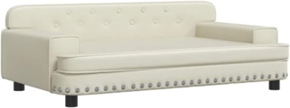 vidaXL Kindersofa Creme 90x53x30 cm Kunstleder 3196288