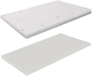 miasuite i sogni italiani Topper aus Memory Foam 130x200 - Höhe 3 cm, Abziehba, Aloe Vera, Medizinprodukt