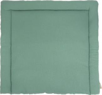 KraftKids Wickelauflage in Doppelkrepp Grün Jade, Wickelunterlage 85x75 cm (BxT), Wickelkissen