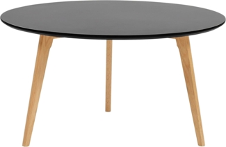 Couchtisch schwarz / hellbraun ⌀ 80 cm TENNESSEE