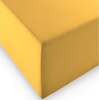 fleuresse Jersey-Elasthan Spannbettlaken Comfort XL 90x200 cm Sonne