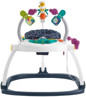 Fisher-Price HPH46 - Jumperoo Wippe und Spielcenter für Babys mit Lichtern und Geräuschen, Astrokätzchen Weltall, Babyzubehör
