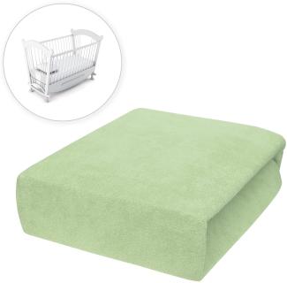 Baby Comfort Frottee Spannbettlaken für 90x40 cm Babybett Matratze (Grün)