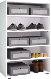 VCM Schuhschrank Lona 917828 Weiß H. 110 x B. 70 x T. 37 cm