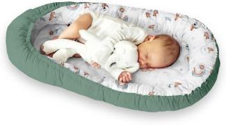 Multifunktionale Kuschelnest Babynest Kokon für Babys und Säuglinge, Nestchen, Reisebett, 100% Baumwolle, antiallergisch