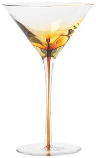 Broste Copenhagen Cocktailglas Amber Martiniglas caramel 18,9cm, Mundgeblasenes Glas, Amber Martiniglas