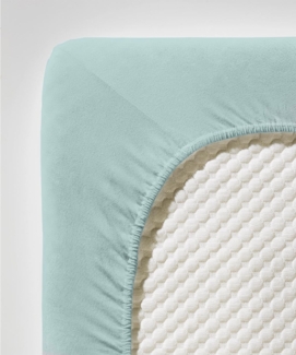 fleuresse Jersey-Elasthan Spannbettlaken Comfort 120x200 cm Aqua