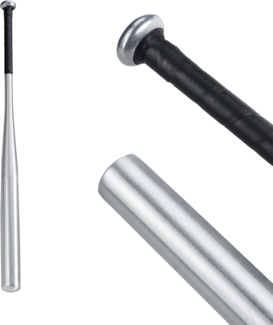 relaxdays Baseball Baseballschläger aus Aluminium in Silber