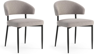 designimpex Esszimmerstuhl 2er Set Design Iris Stuhl Stühle Samt