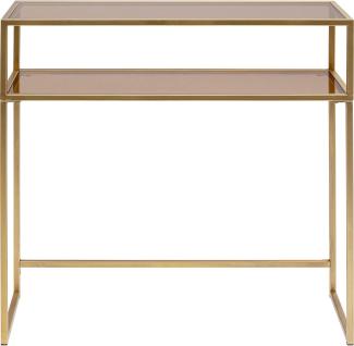 Kare Loft Gold 85x80cm Konsole, Glas, 80x85x30cm