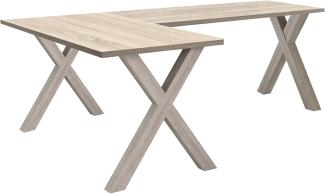 Eckschreibtisch Ede 1 210 x 140 x 75 Computertisch Eiche sägerau 13775-210140