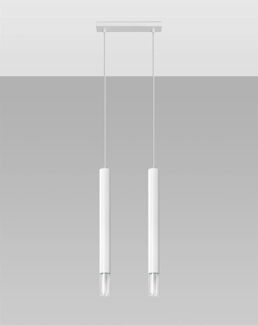 SOLLUX SL. 0958 Pendelleuchte WEZYR 2 weiß L: 60, B: 300, H: 1200, G9/40W, dimmbar